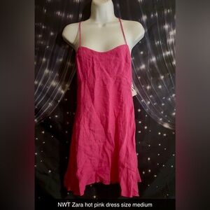 NWT Zara hot pink Dress